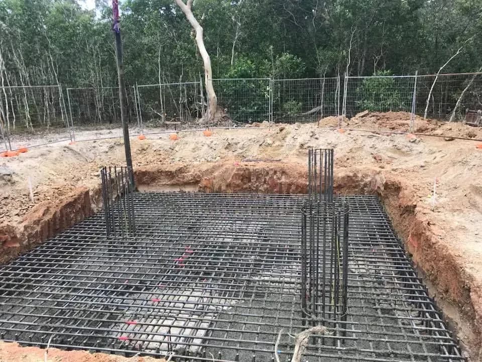 Concrete pump truck on a Far North Queensland site